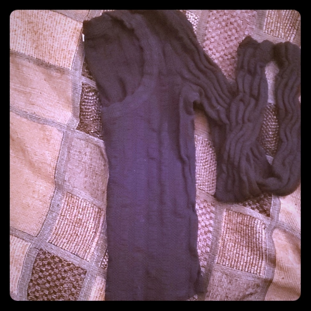 Zara knit long sleeve crop